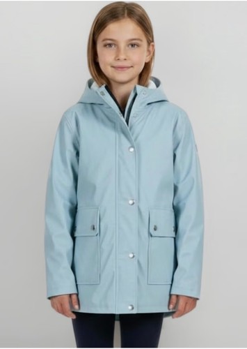 Girls boys blue raincoat - girls,