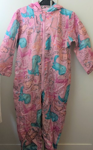 Girls pink dinosaur - girls, waterproof