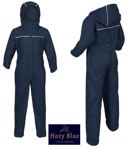 Hazy blue rain - blue, hooded